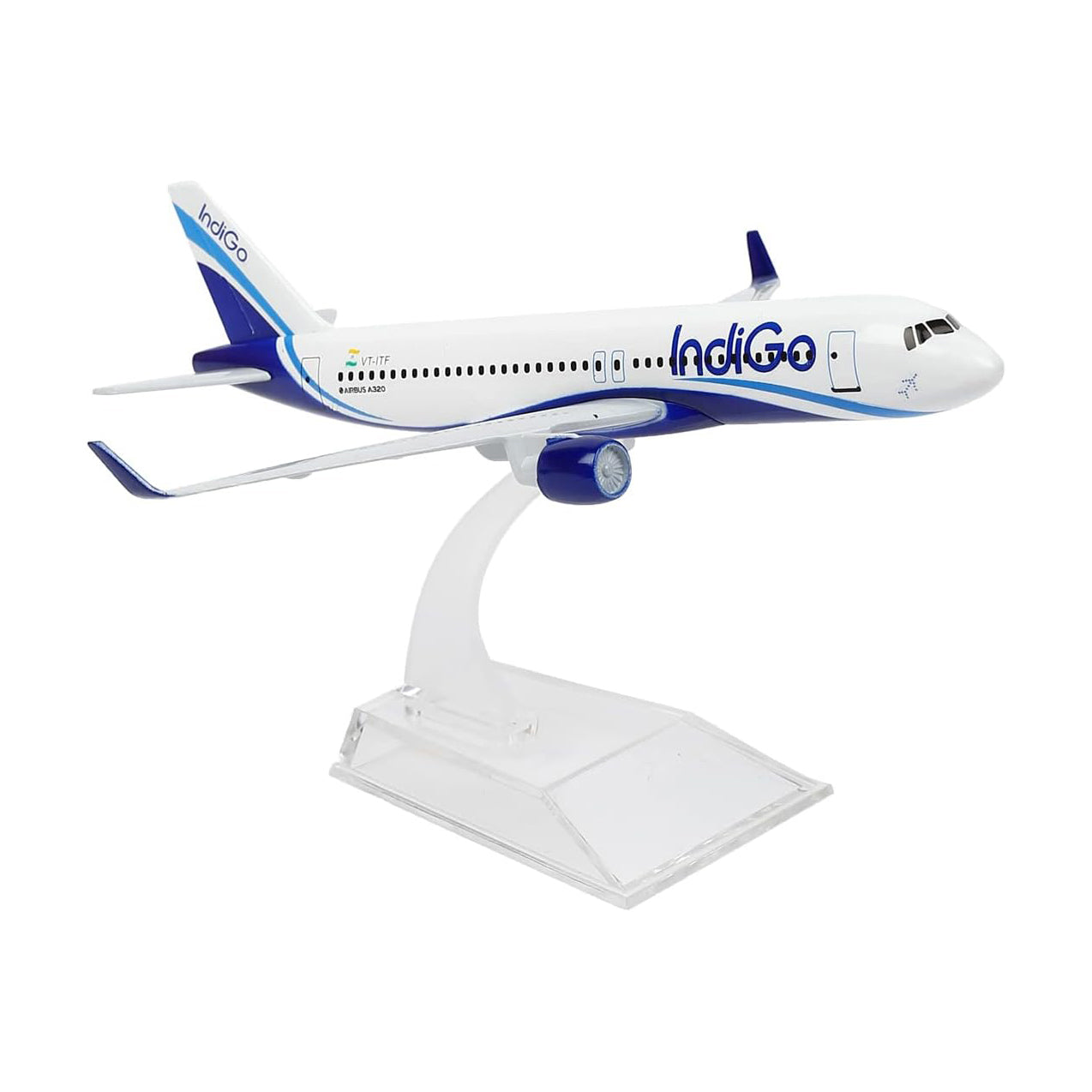 Indigo Airlines A320 16 cm Size Diecast Alloy Metal Aircraft Aeroplane Model Show Piece Evisu