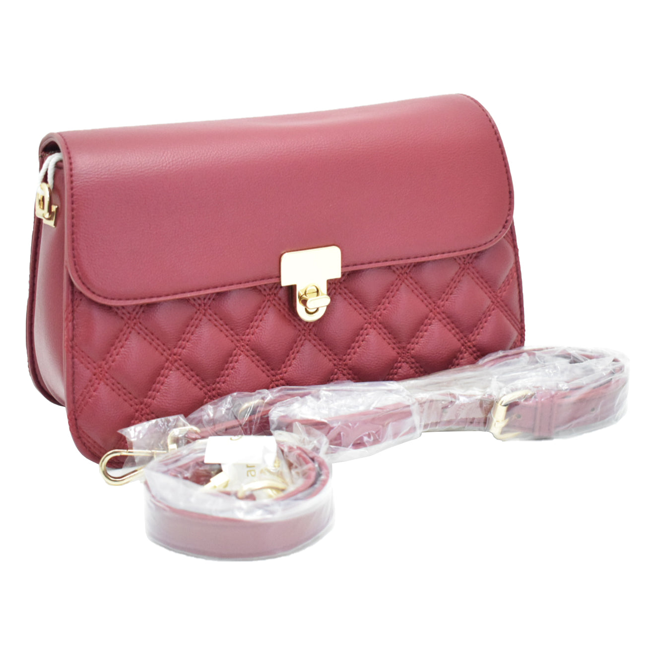 CANARLISA LADIES HANDBAG WINE RED