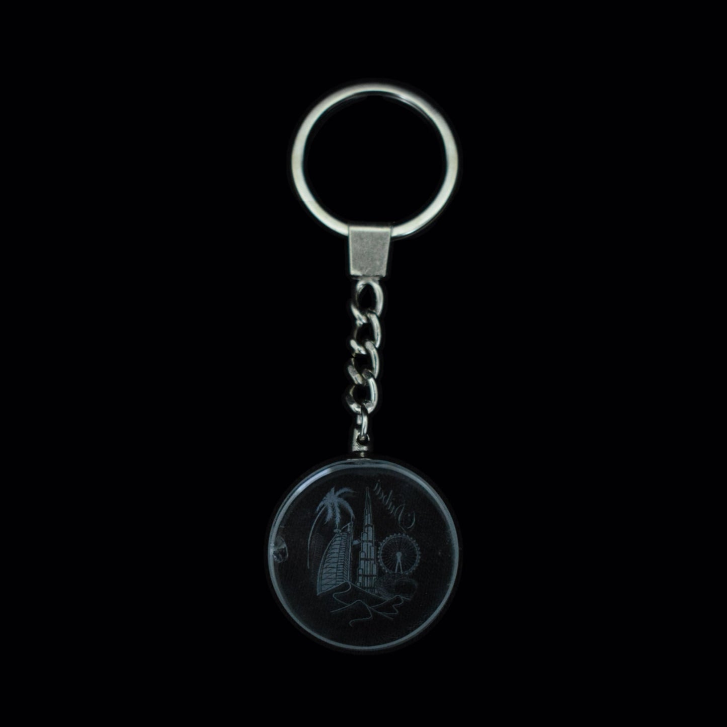 3d Laser Engraving Blank Glass 3pcs keychain