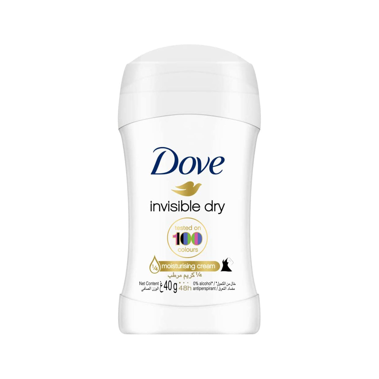 DOVE Women Antiperspirant Deodorant Stick for refreshing 48-hour protection, Invisible Dry, alcohol free, 40g