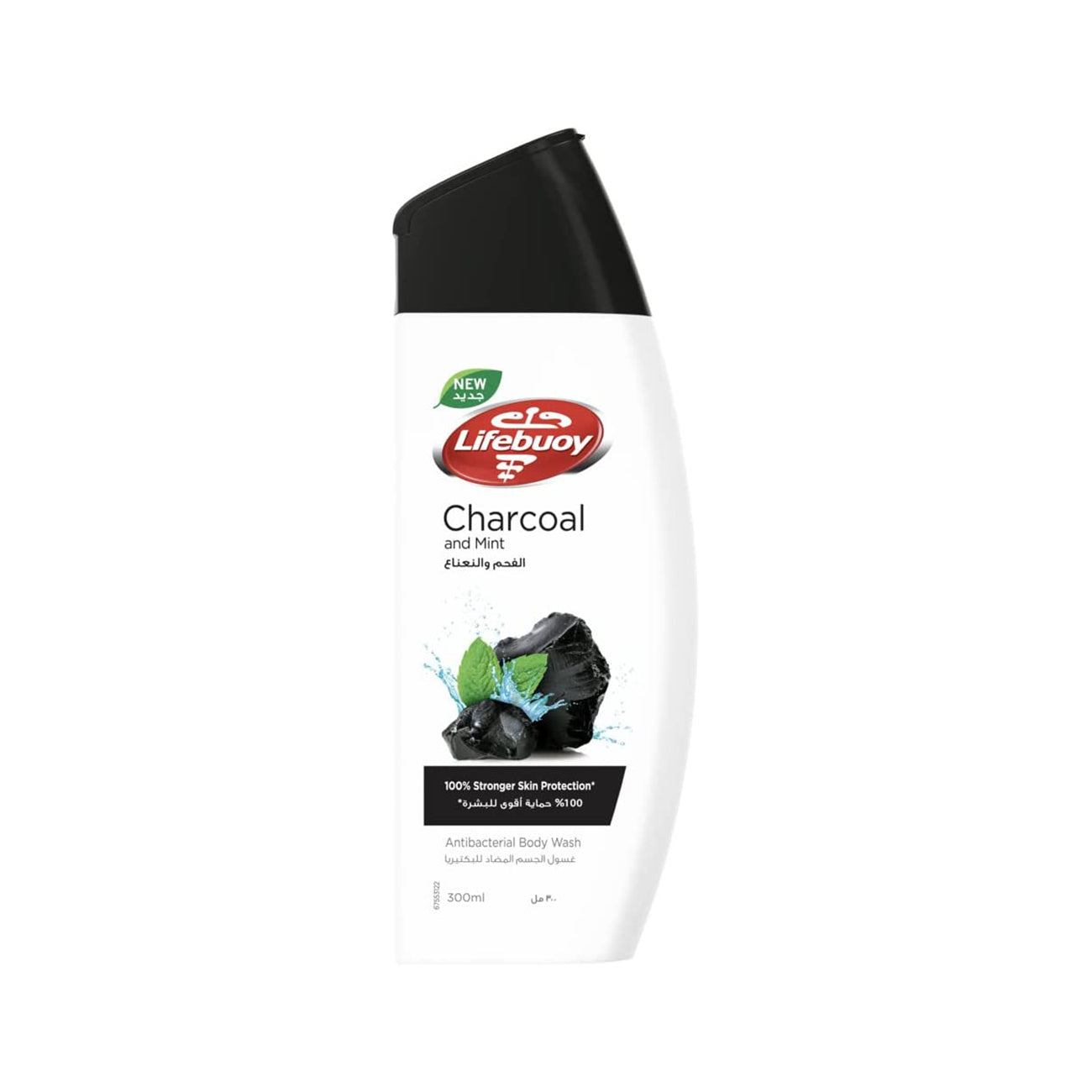Lifebuoy Anti Bacterial Charcoal & Mint Body Wash, 300 Ml