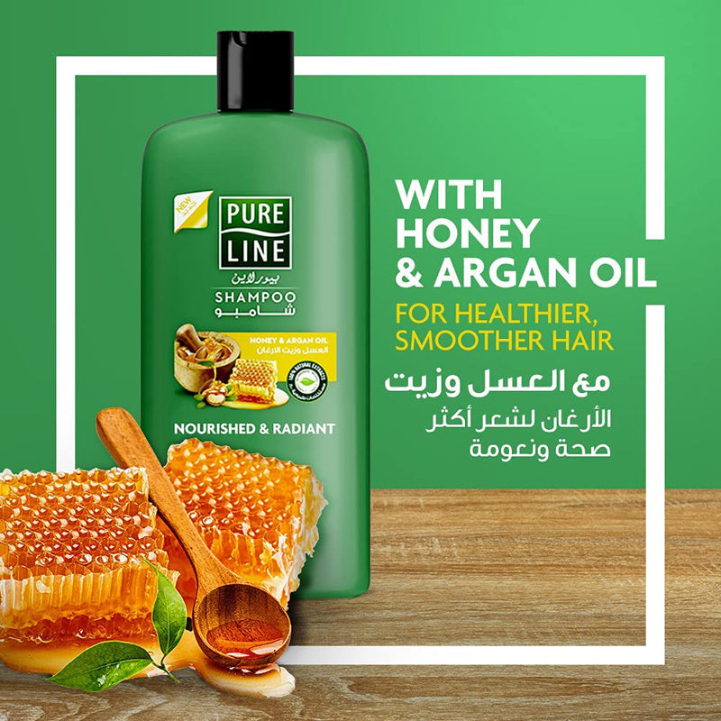 Pure Line Shampoo With Honey & Argan Oil, 400 Ml
