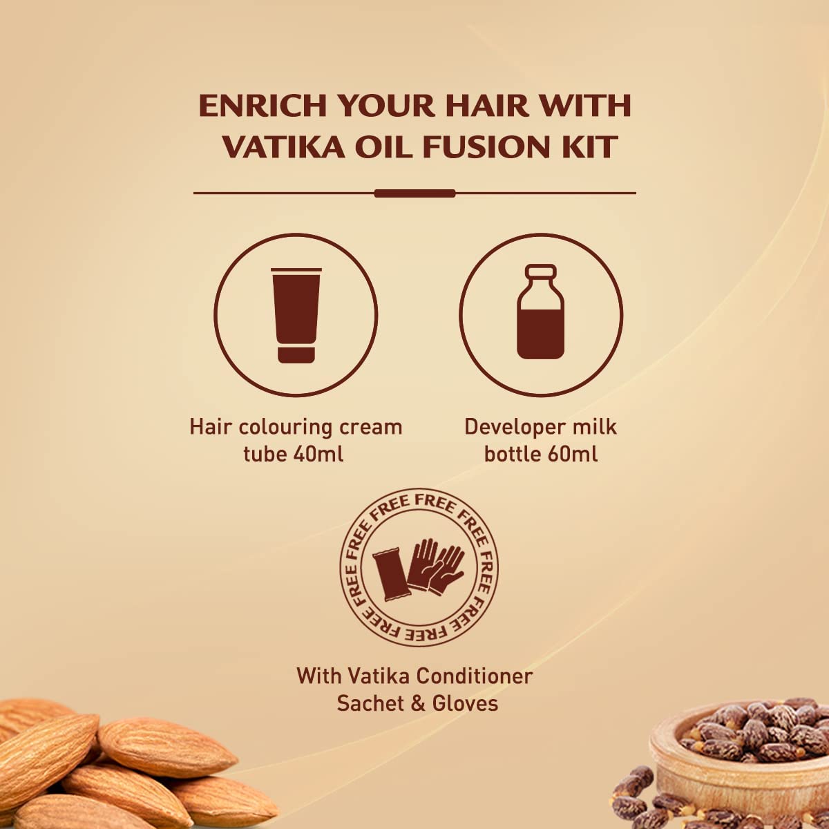 vatika-color-kit-4-0-medium-brownVatika Naturals Coloring Kit - Medium Brown With Castor Oil | 100% Grey Coverage | Permanent Hair Dye With Quick Applicator -