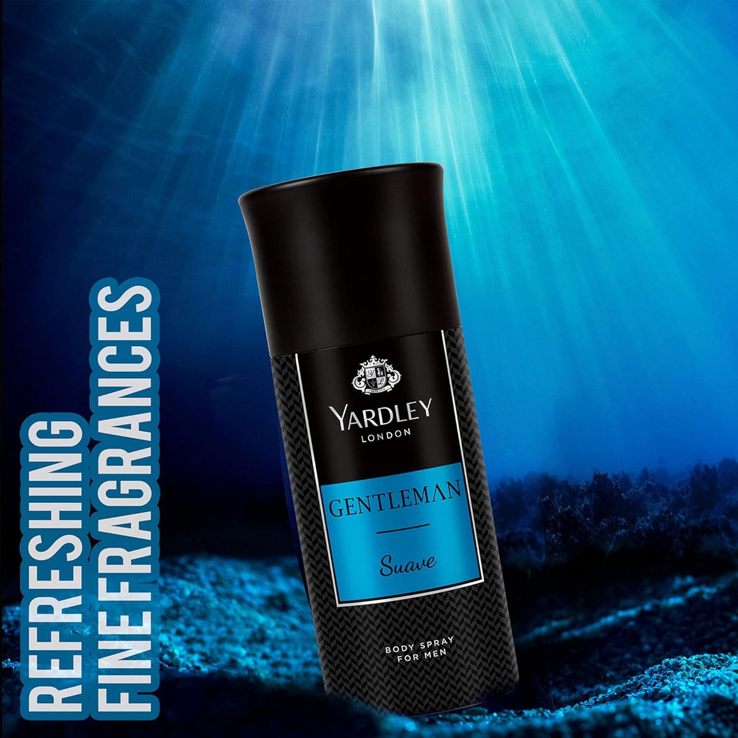 Yardley London Gentleman Suave Body Spray, For Chivalrous Man, Fragrance With Aromatic-Woody-Spicy Notes, 150 ml