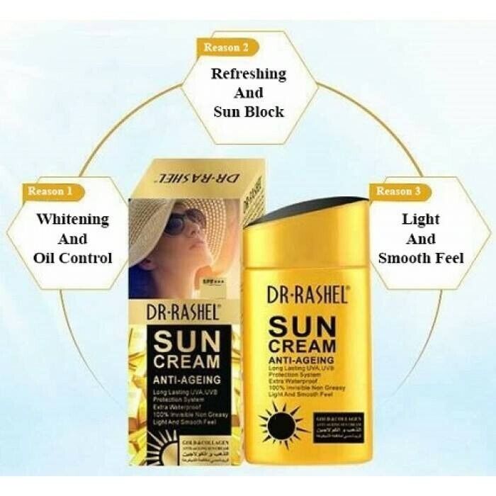 DR RASHEL Sun Cream SPF100 Anti-Ageing UVA/UVB Protection 80g