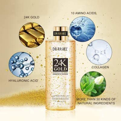 DR.RASHEL 24K Gold Radiance & Anti-Aging Essence Toner (300ml)
