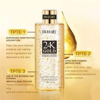 DR.RASHEL 24K Gold Radiance & Anti-Aging Essence Toner (300ml)
