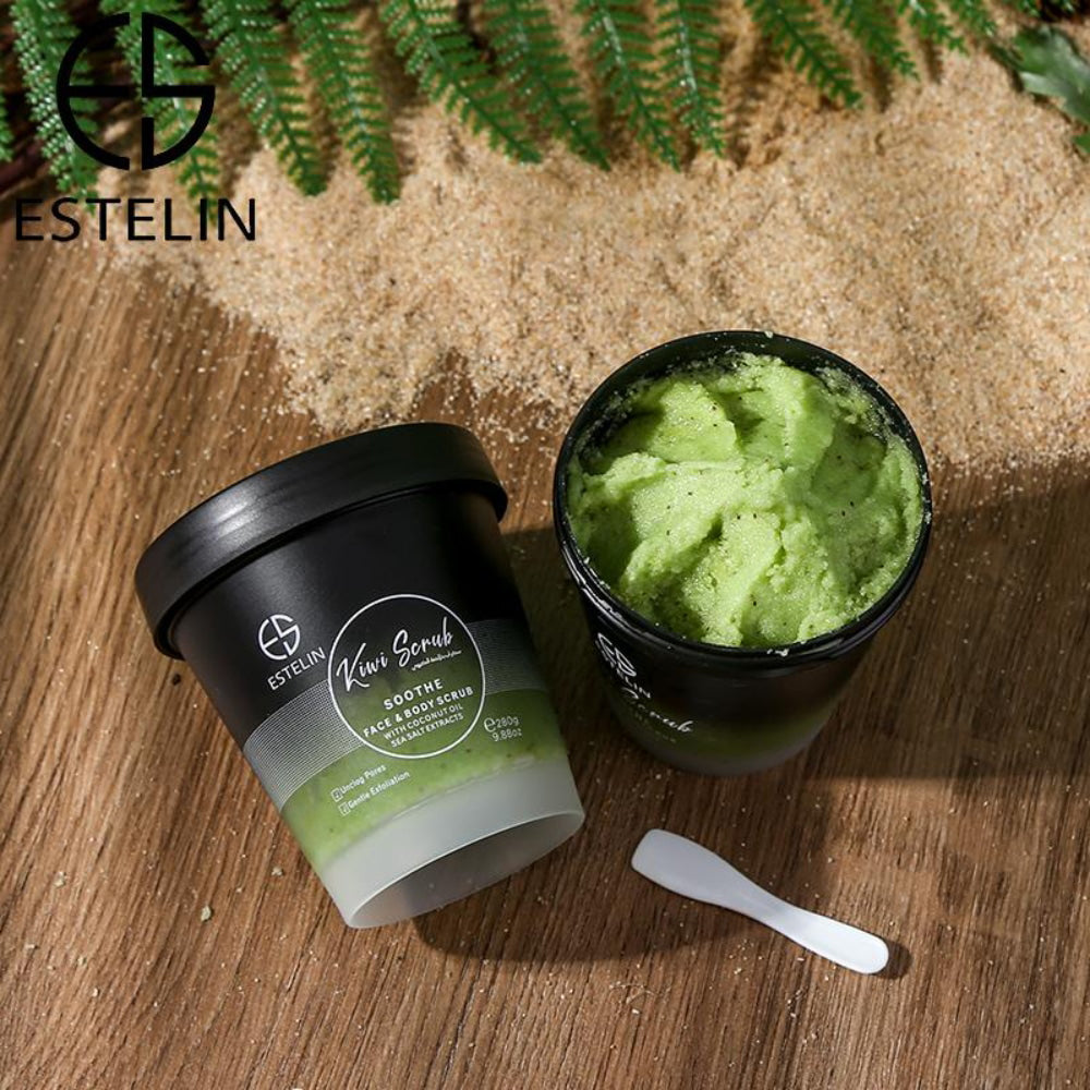 Estelin ES0034 Whitening Body and Face Scrub with Kiwi Extract 280gm
