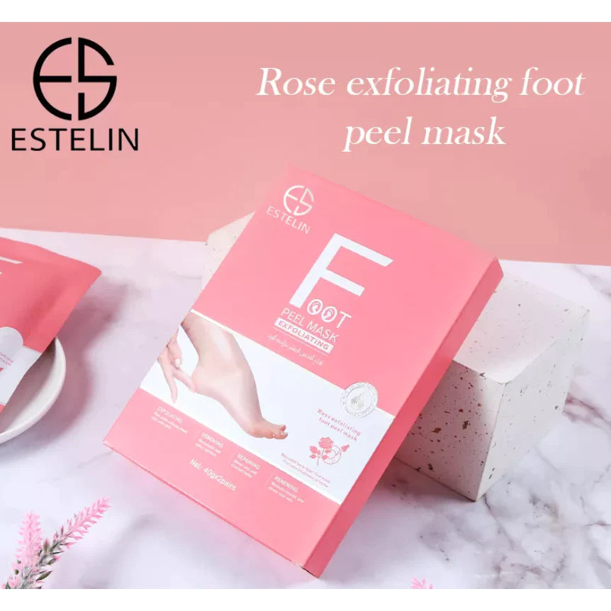 Estelin Foot Peel Mask Exfoliating Rose