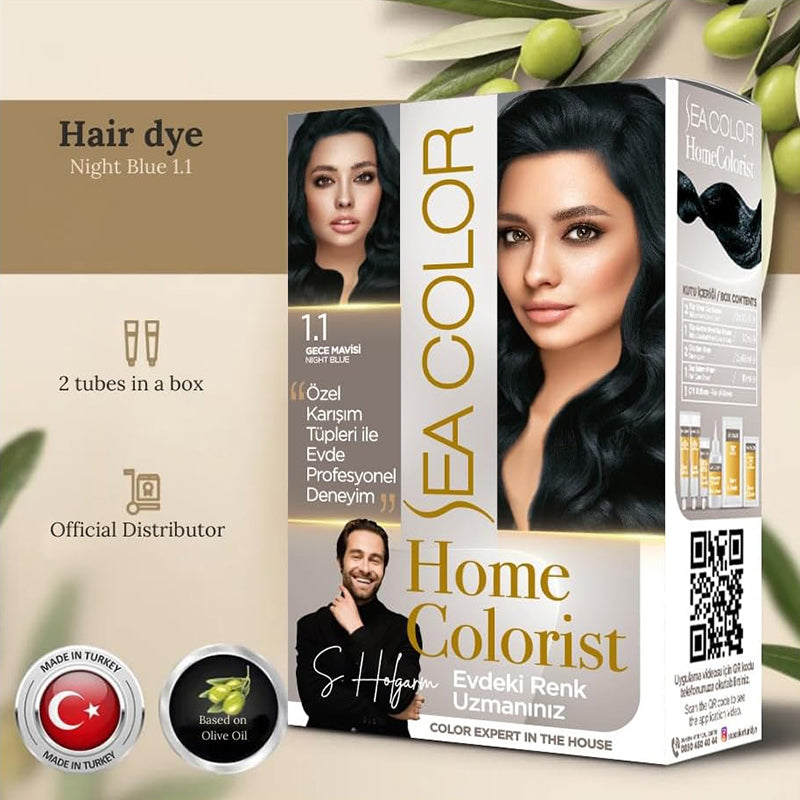 Sea Color More Intense Gray Hair Coverage Home Colorist Color Expert In The House- 1.1 Night Blue