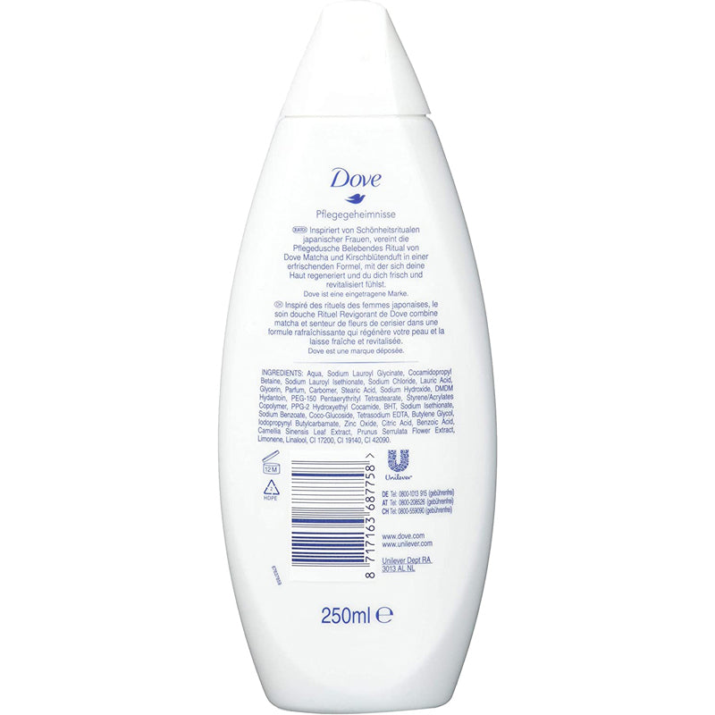 Dove Nourishing Secrets Awakening Ritual Body Wash Shower Gel With Matcha Green Tea And Sakura Blossom, 250 Ml