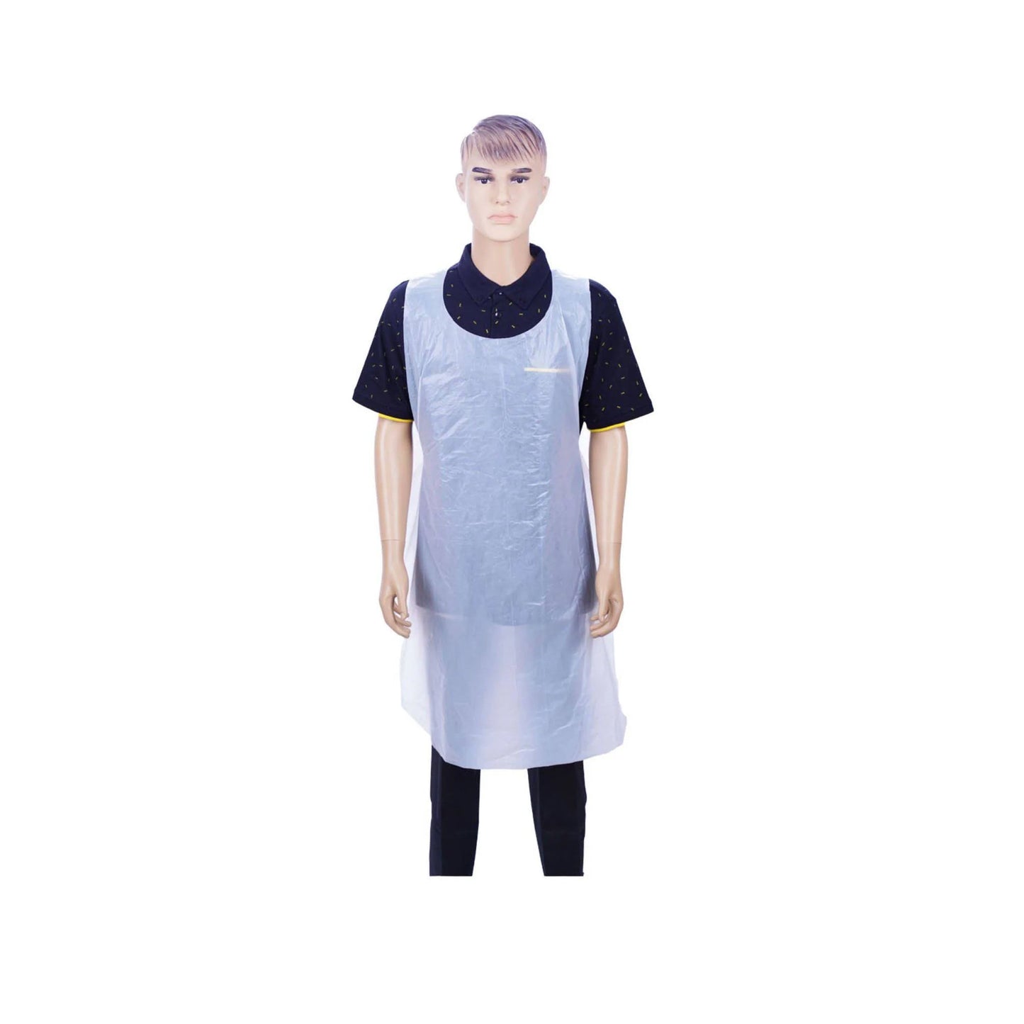 Hotpack Plastic Apron White 28 Inch (Width) X 46 Inch (Length) 100 Pieces