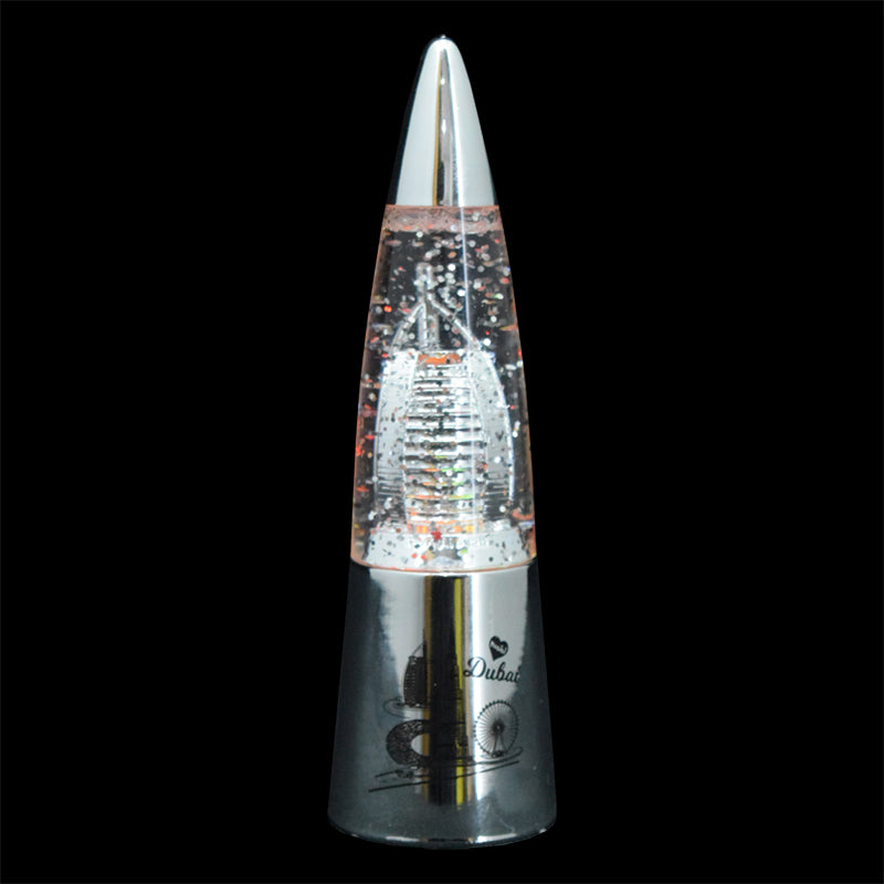 BURJ AL ARAB SILVER GLITTER LAMP