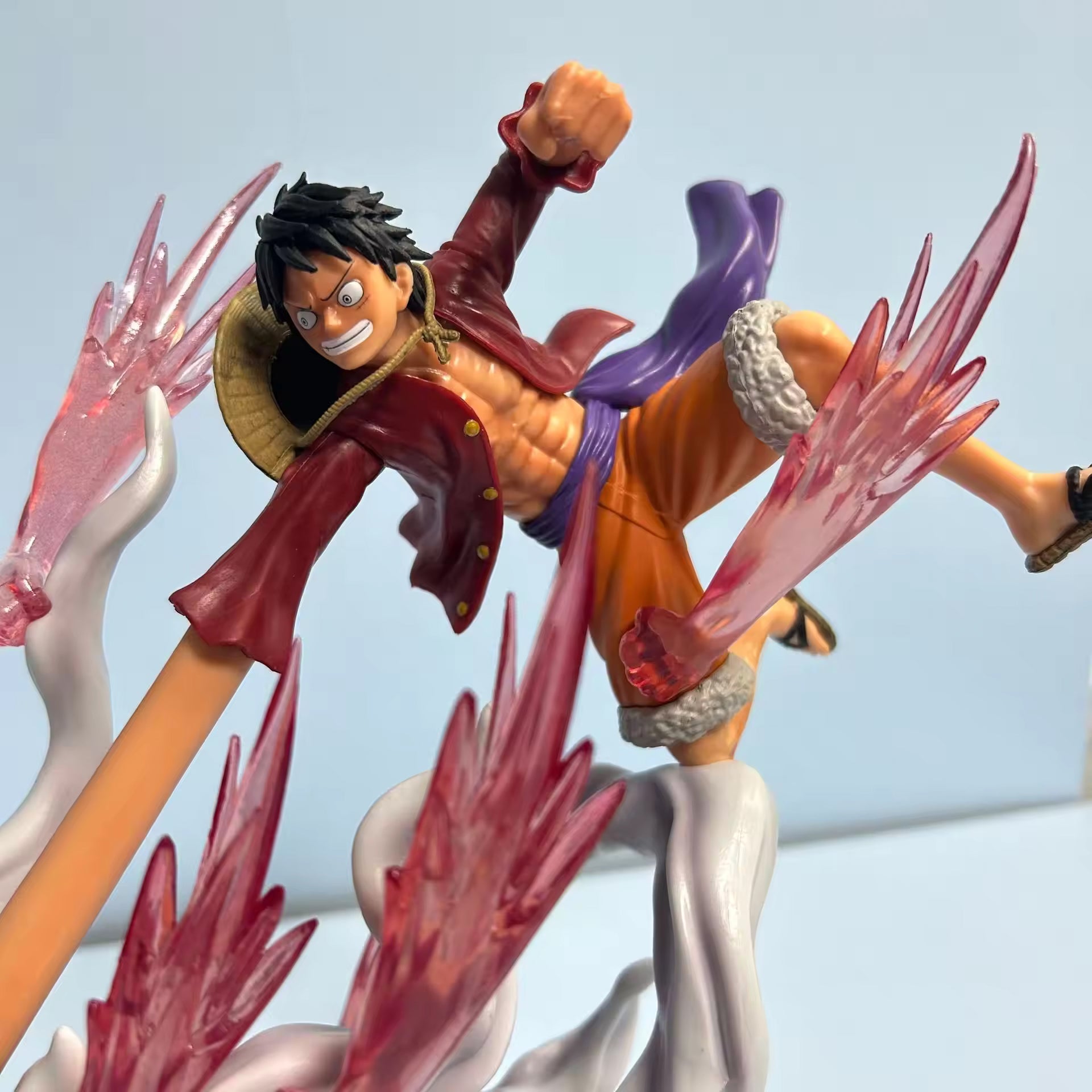 Luffy rubber fruit machine gun Luffy animation hand model Decorative figurine pvc anime action figure