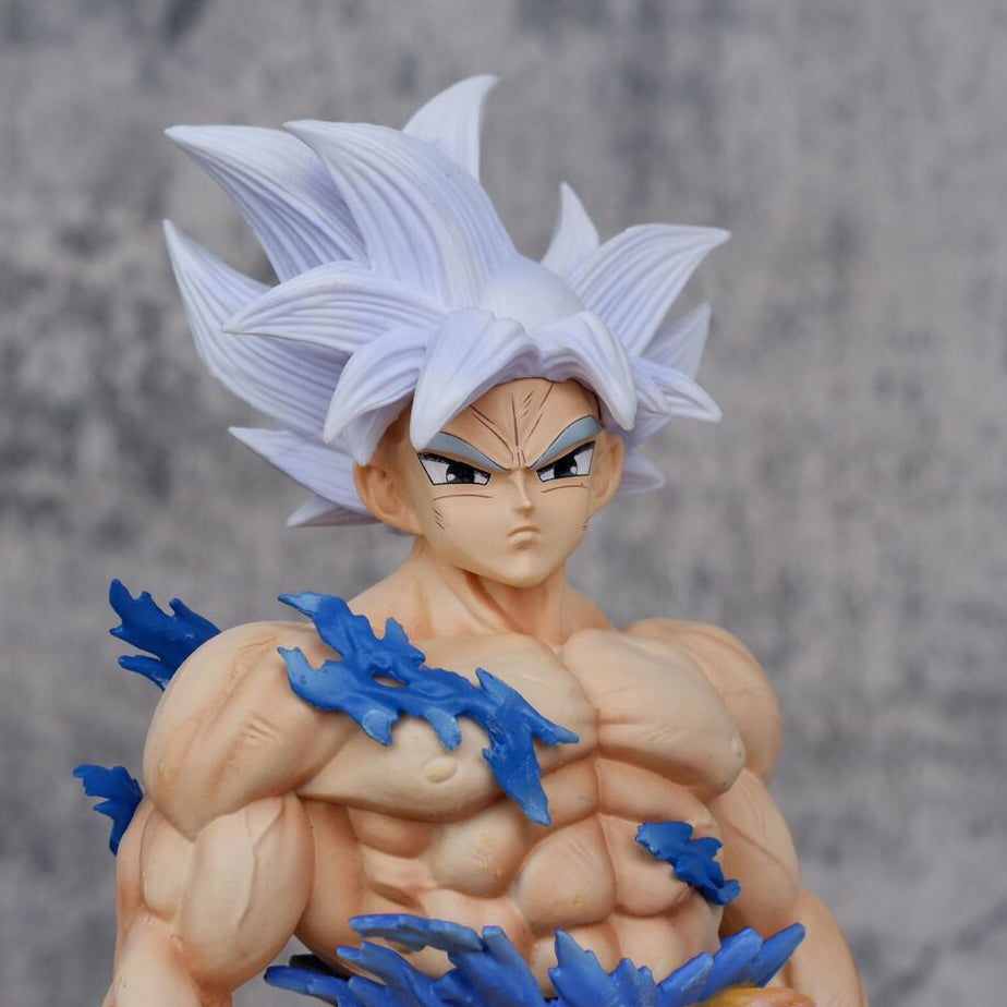 Anime Dragon Ball Z LK Son Goku Ultra Instinct White Hair 33cm Statue Figure Toy