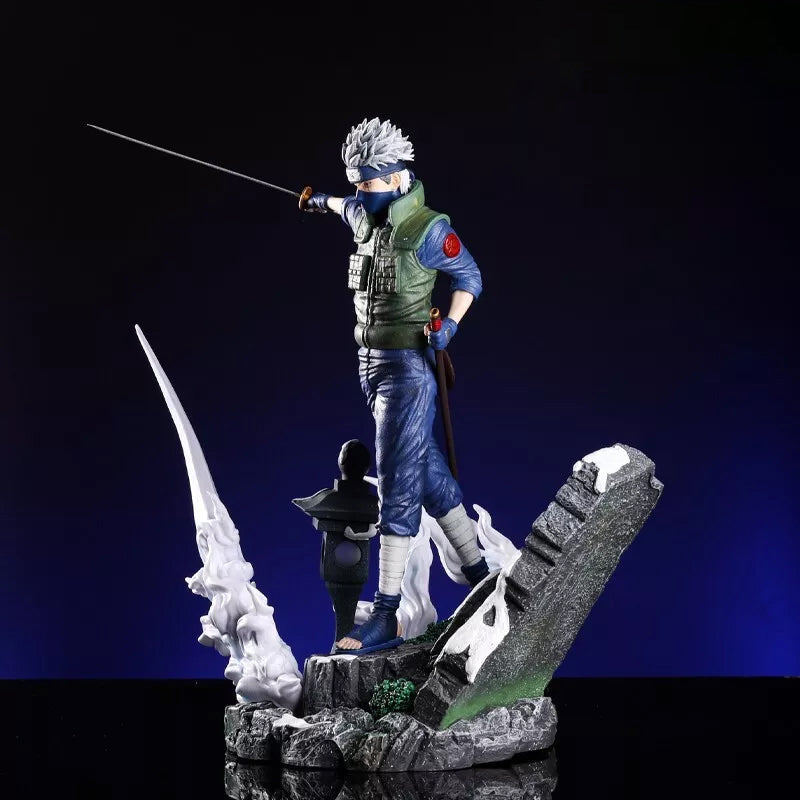 Anime ninja Shippuden Hatake Kakashi Draw a sword Action Figure Statue Toy
