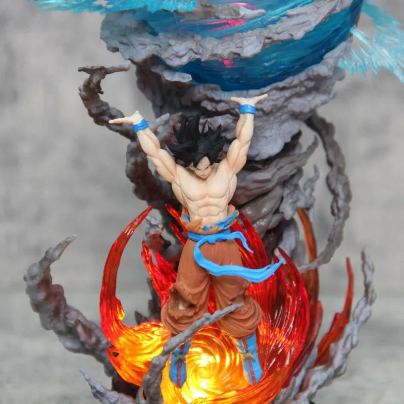 25cm Dragon Ball Figures Spirit Bomb Son Goku Anime Figure Battle Damaged Edition Luminescent Figurine PVC Model Doll Gift Toys