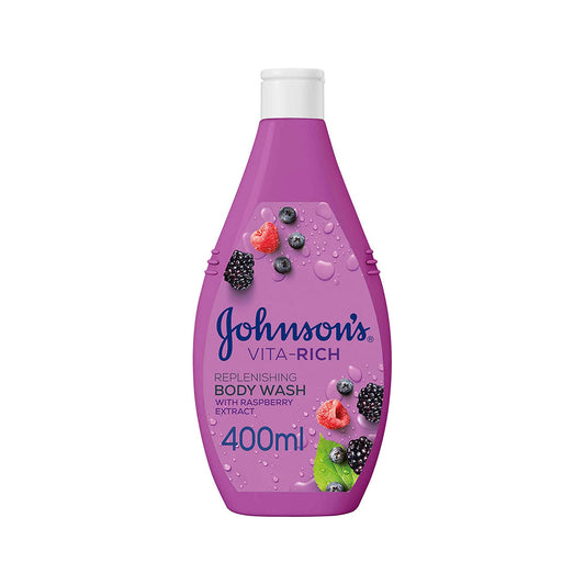 JOHNSONS B/WASH RASBERRY 400ML