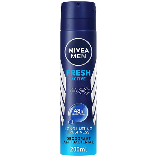 NIVEA MEN Antiperspirant Spray for Men, Fresh Active Fresh Scent, 200ml