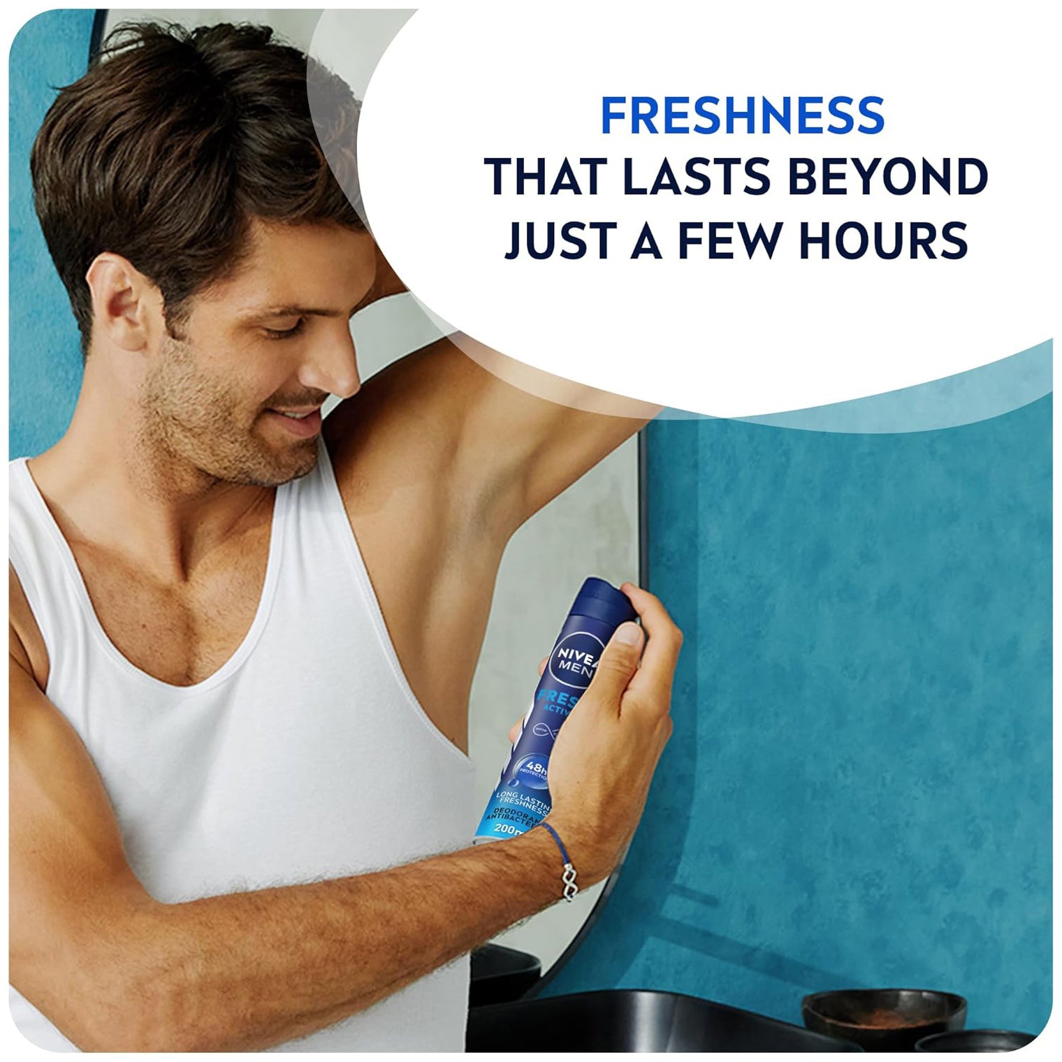 NIVEA MEN Antiperspirant Spray for Men, Fresh Active Fresh Scent, 200ml