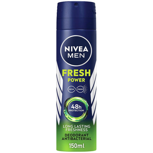 NIVEA MEN Antiperspirant Spray for Men, Fresh Power Fresh Scent, 150ml