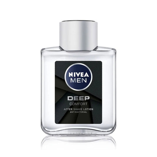 NIVEA MEN Deep After Shave Lotion With Anti-Bacterial Black Carbon And Woody Scent 100ml