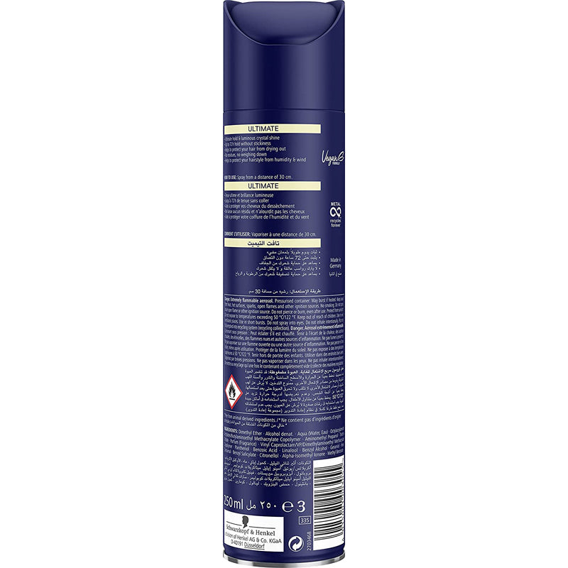 TAFT HAIRSPRAY ULTIMATE 250ML