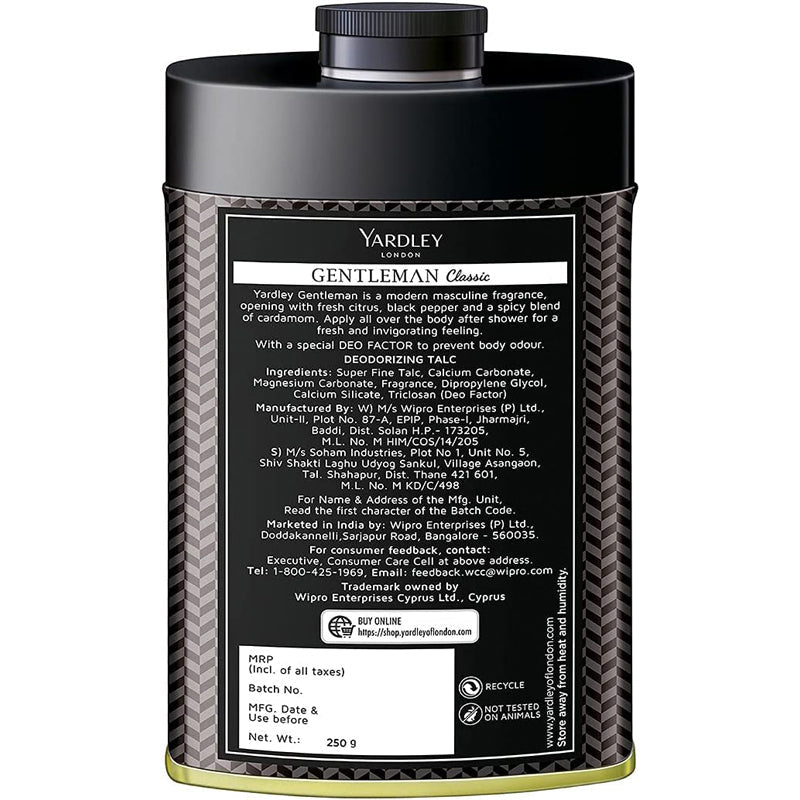 YARDLEY TALC GENTLEMAN 250G