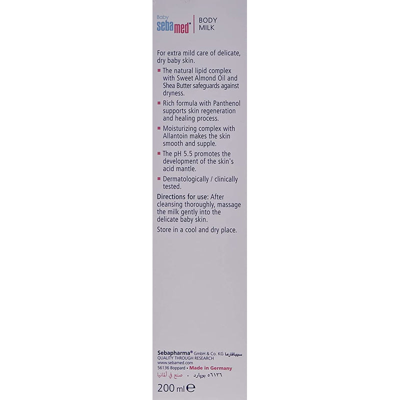 SEBA MED BABY BODY MILK 200ML