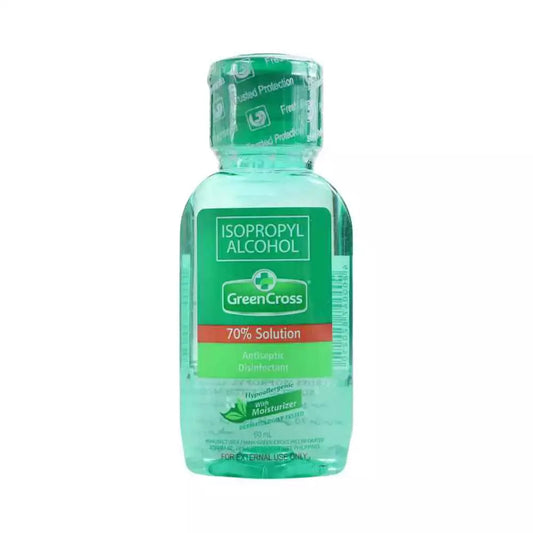 Green Cross Ethyl Alcohol 70% Solution with Moisturizer Antiseptic Disinfectant- 60 ml