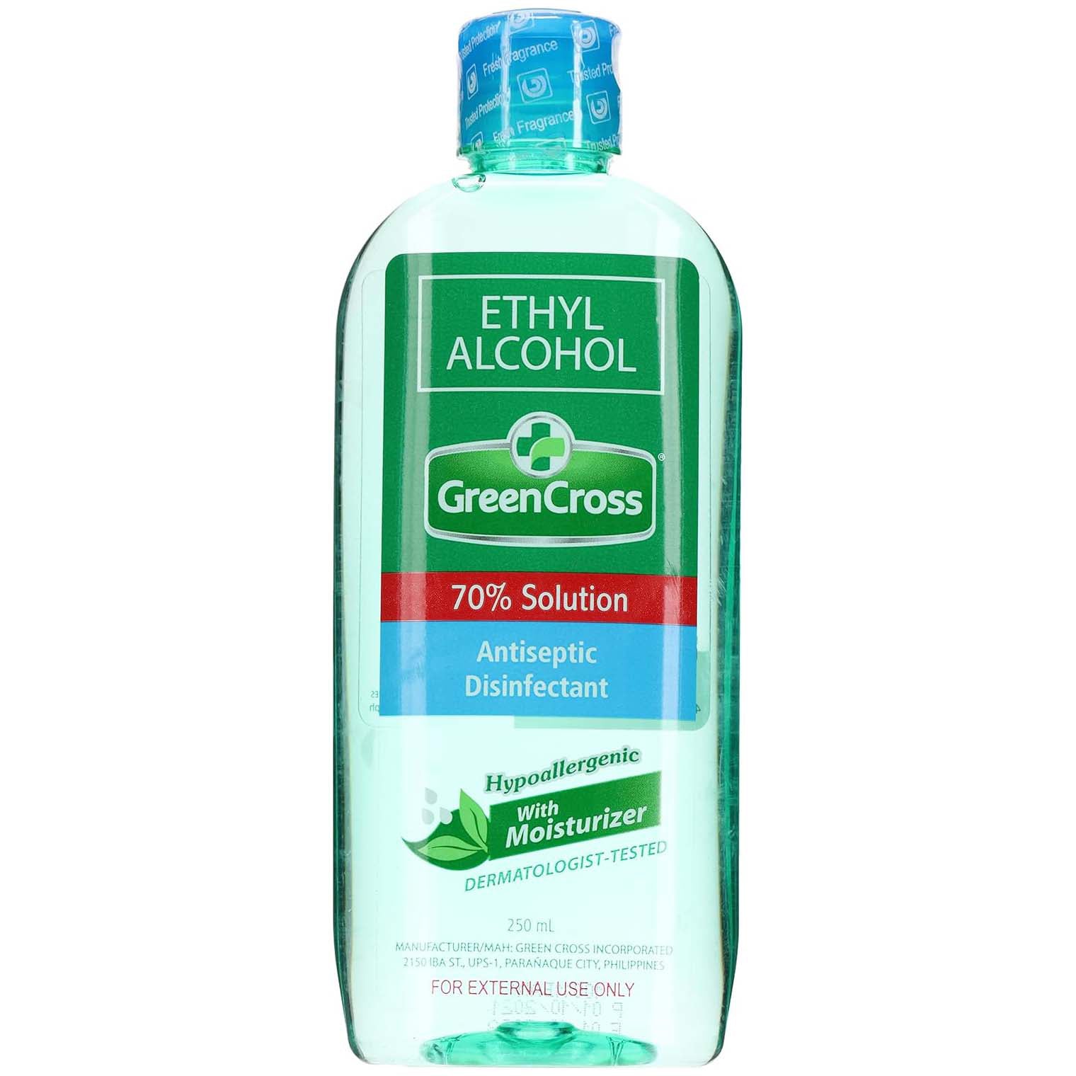 Green Cross Ethyl Alcohol 70% Solution, 250ml