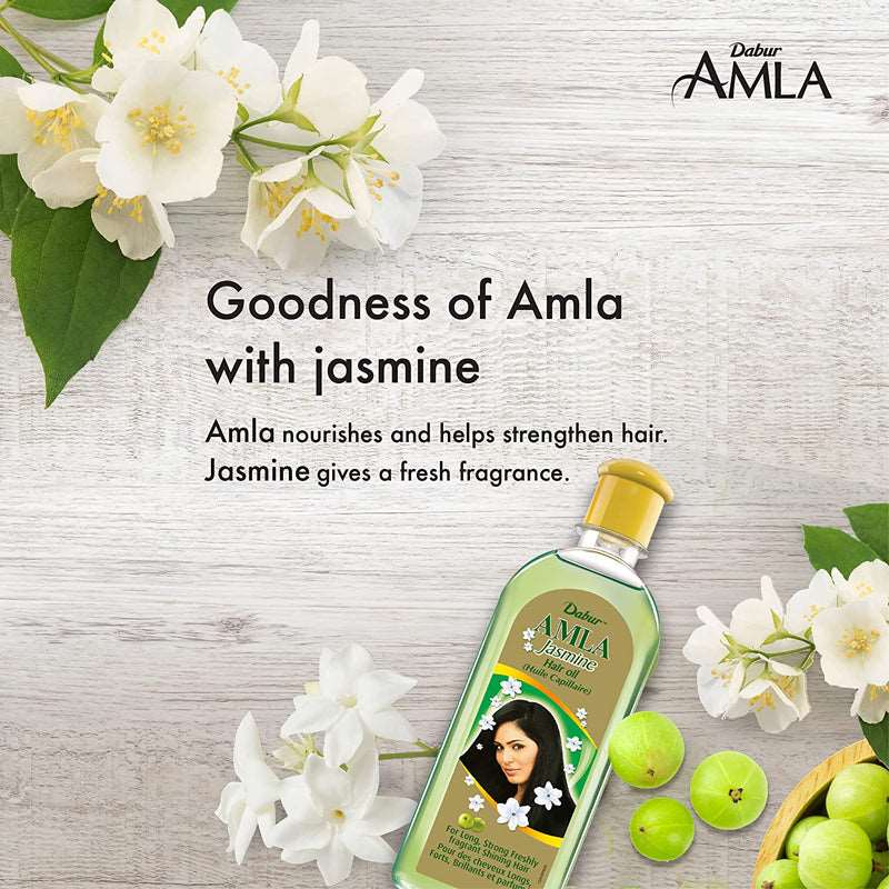 Dabur Amla Jasmine Hair Oil - For Strong, Nourished & Beautiful Colored Hair - 200 Ml