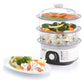 Black+Decker 775W 10 Liter 3-Tier Food Steamer With Timer, White - Hs6000-B5, 2 Years Warranty