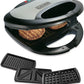 BLACK+DECKER 750W Sandwich Maker 2 Slot Non-Stick 3in1 Interchangable Sandwich Grill And Waffle Maker, With Indicator And Ready to Cook Lights For Quick and Easy Dishes TS2090-B5 2 Years Warranty)