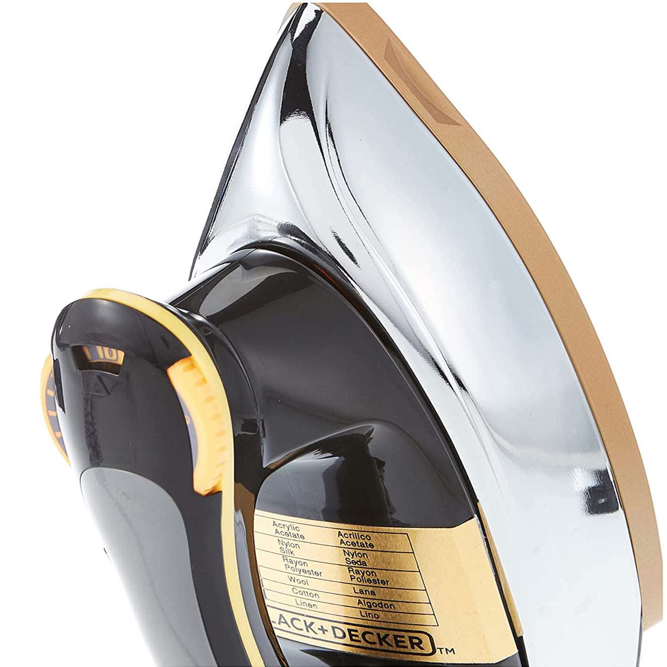 BLACK+DECKER 1200W Heavy Weight Dry Iron Black/Gold F550-b5 2 Year Warranty