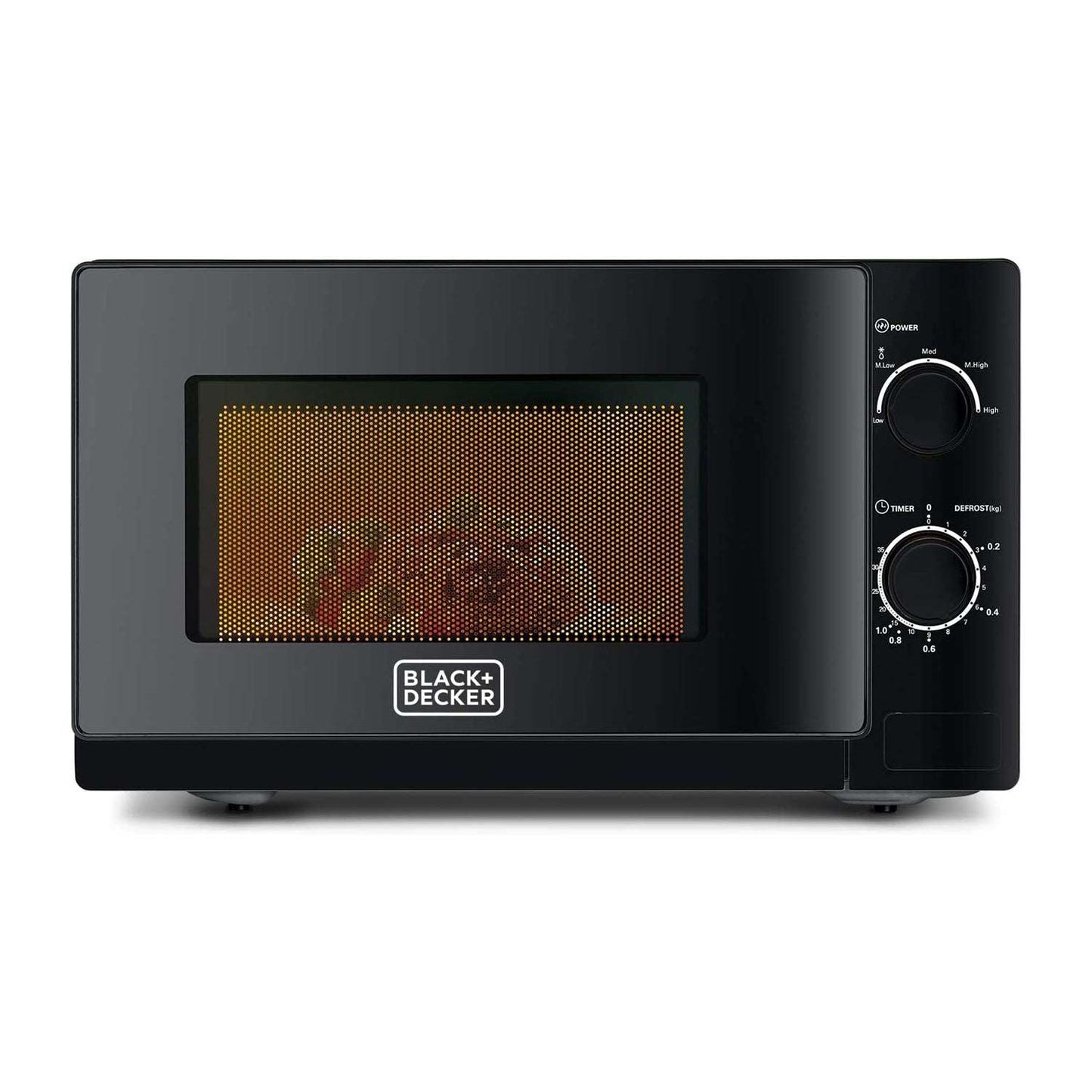 BLACK+DECKER 20L 700W Microwave Black, Multiple Timer Options, 5 Power Levels With Weight/Time, Defrost Function, Cooking End Signal For Cooking/Heating/Defrost Function MZ2020P 2 Years Warranty