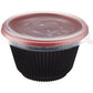 HOTPACK RED/BLACK CONTAINER 5PCS