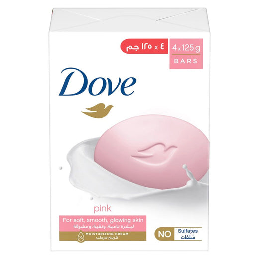 Dove Pink Beauty Cream Soap Bar, 4x125g