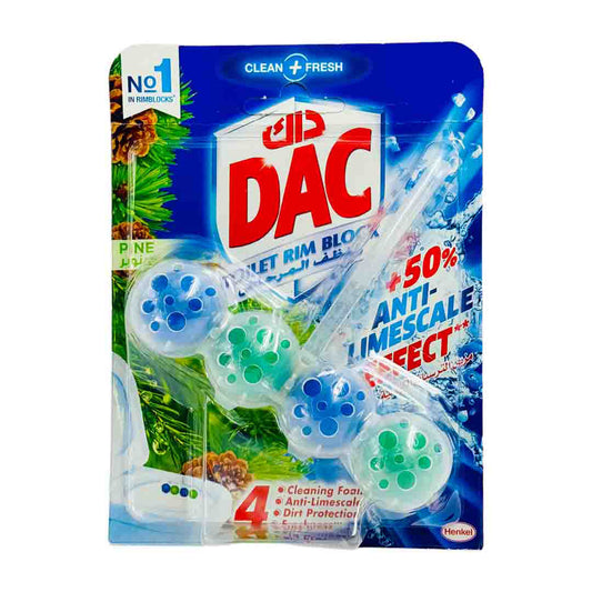 DAC TOILET CLEANER RIM BLOCK POWER ACTIVE PINE 50GM