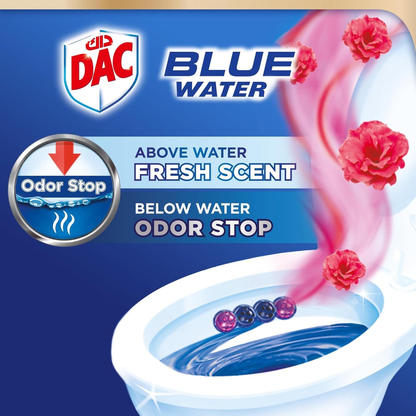 Dac Toilet Rim Block Blue Active Fresh Flowers 50g