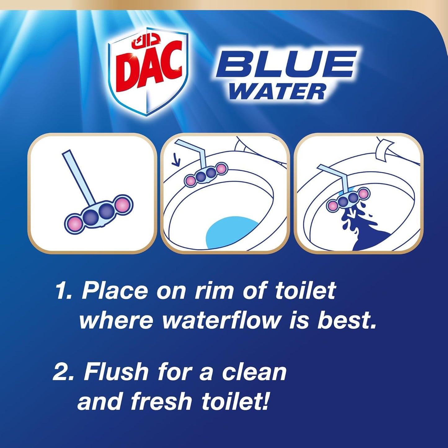 Dac Toilet Rim Block Blue Active Fresh Flowers 50g