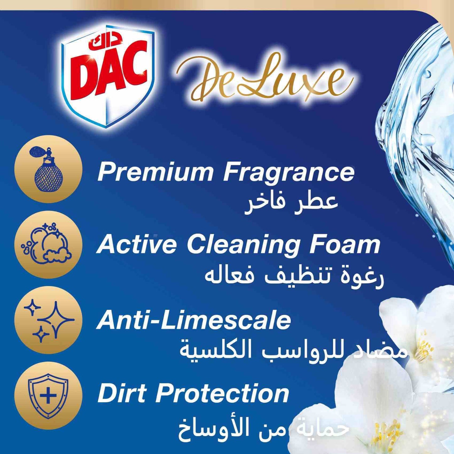 Dac Deluxe Toilet Rim Block Jasmine 50g