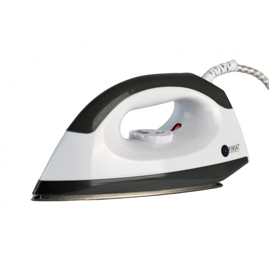 AFRA Dry Iron, 1000W, Non-Stick Soleplate, Indicator Light, Overheat Protection, Temperature Knob, Smooth Ironing, White/Grey, G-MARK, ESMA, ROHS, and CB Certified, 2 Years Warranty.