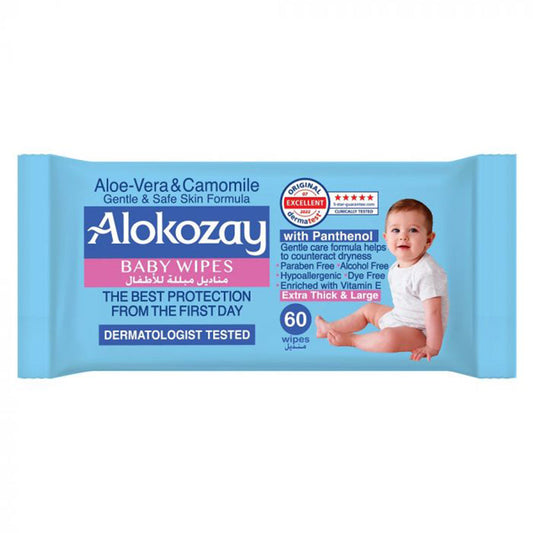 ALOKOZAY BABY WIPES ALOE VERA & CAMOMILE 60WIPES