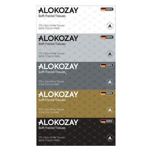 Alokozay Soft Facial Tissues - 170 Sheets X 2 Ply - Pack Of 5 Boxes