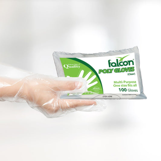 FALCON POLY GLOVES CLEAR