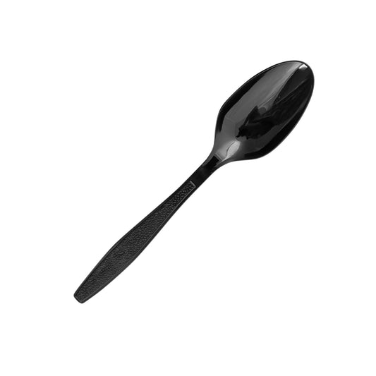 FALCON BLACK PLASTIC SPOON 50PCS