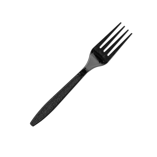 FALCON BLACK PLASTIC FORK 50PCS