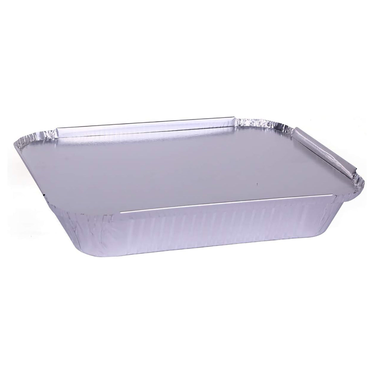 Hotpack Disposable Food Storage, Packaging & Take Away, Aluminium Container Rectangle 1200ml with Lid, 10 Pieces