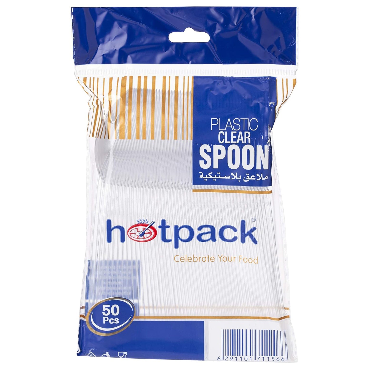 HOTPACK PLASTIC CLEAR SPOON 50pcs